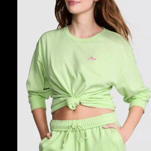 VICTORIA'S SECRET CAMPUS COTTON LONG SLEEVE T-SHIRT